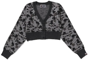 (Women) BAPE All-Over Print Button-Up Knitted Cardigan - Long Sleeve Short Style. 1J80-220-004 (Women) BAPE All-Over Print Button-Up Knitted Cardigan - Long Sleeve Short Style. 1J80-220-004