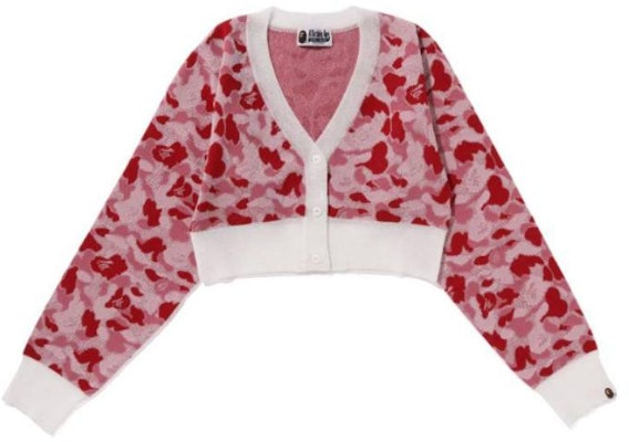 (W) BAPE 올오버 프린트 니트 버튼업 롱슬리브 숏스타일 가디건. 1J80-220-004 Order (W) BAPE 올오버 프린트 니트 버튼업 롱슬리브 숏스타일 가디건. 1J80-220-004