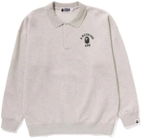 Order (Women) BAPE Alphabet Animal Print Long Sleeve Polo Shirt. 1J80-212-001