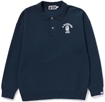 Lookbook (Women) BAPE Alphabet Animal Print Long Sleeve Polo Shirt. 1J80-212-001