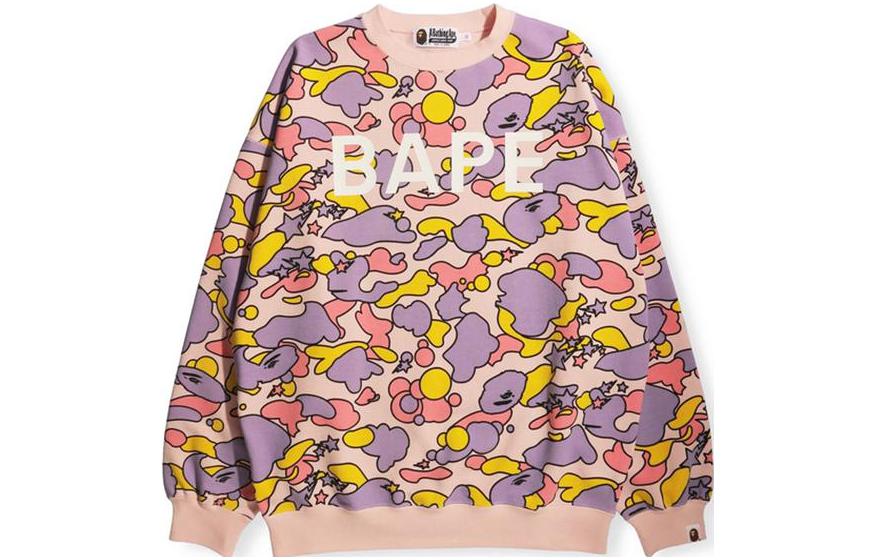 (Women) BAPE  Camo Alphabet Print Crewneck Sweatshirt 0ZXSWW213501H 圖 3