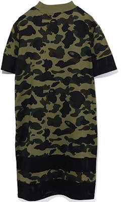 (W) BAPE 迷彩拼接網布短袖中長洋裝 0ZXDSW135501E Lookbook (W) BAPE 迷彩拼接網布短袖中長洋裝 0ZXDSW135501E