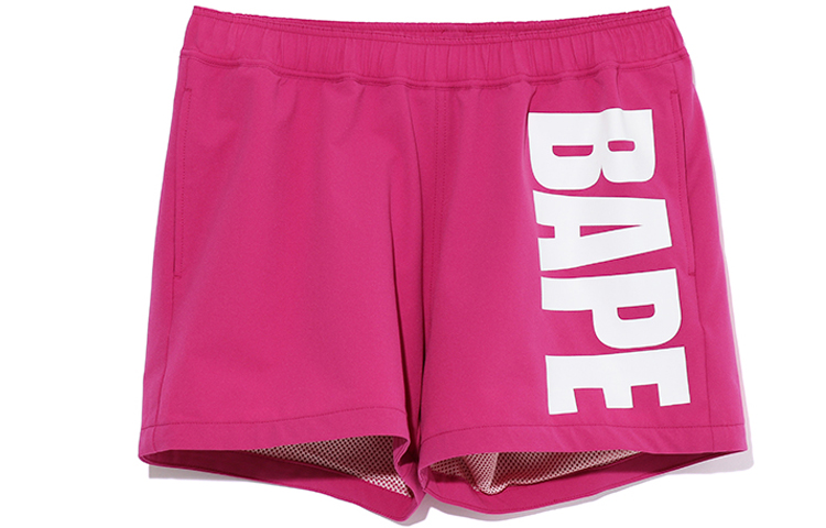 Lookbook (W) BAPE 標誌配色印花休閒短褲. 0ZXSPW153501E