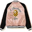 Lookbook (Women) BAPE Pink Satin Jacket with Letter Patches and Colorblock Design. 0ZXJKM40503XC