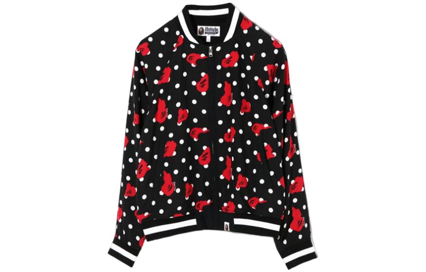 Order (W) 베이프 폴카 도트 에이프 헤드 프린트 집업 재킷. 0ZXJKW240503G