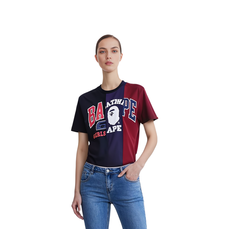 (Women) Bape A BATHING APE  Ape Logo Crewneck Graphic Short Sleeve T-Shirt. 0ZXTEW235504H 圖 3