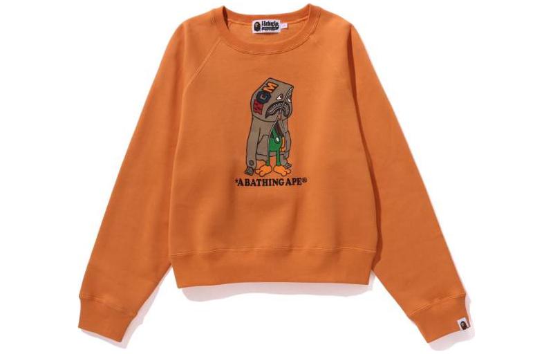 (Women) Bape A BATHING APE  Cartoon Monster Letter Print Pullover Sweatshirt. 2J80-213-005 圖 2