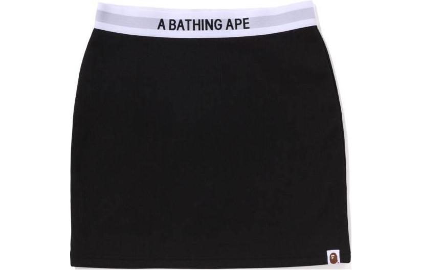 (Women) Bape A BATHING APE  Elastic Print Logo Stretch Mini Skirt. 1K30-255-002