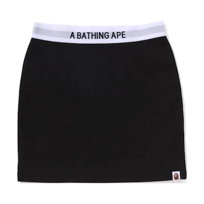 (Women) Bape A BATHING APE Elastic Print Logo Stretch Mini Skirt. 1K30-255-002