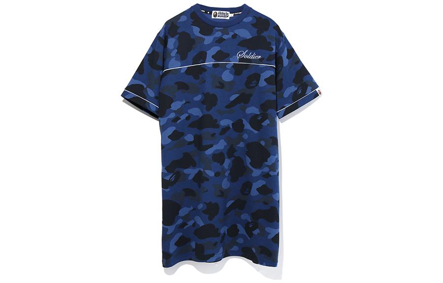 Order (W) Bape A BATHING APE 標誌印花短袖圓領洋裝 0ZXDSW235511E