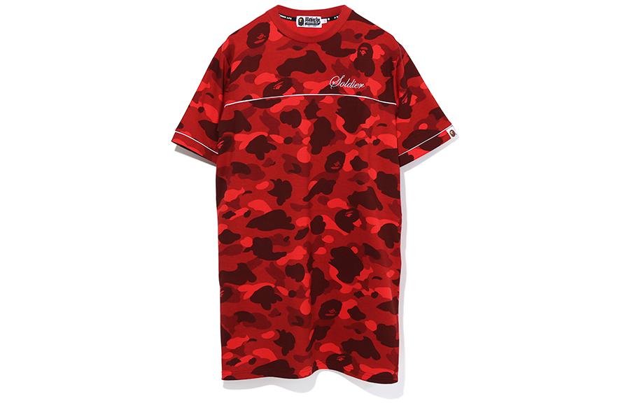 Shop (W) Bape A BATHING APE 標誌印花短袖圓領洋裝 0ZXDSW235511E