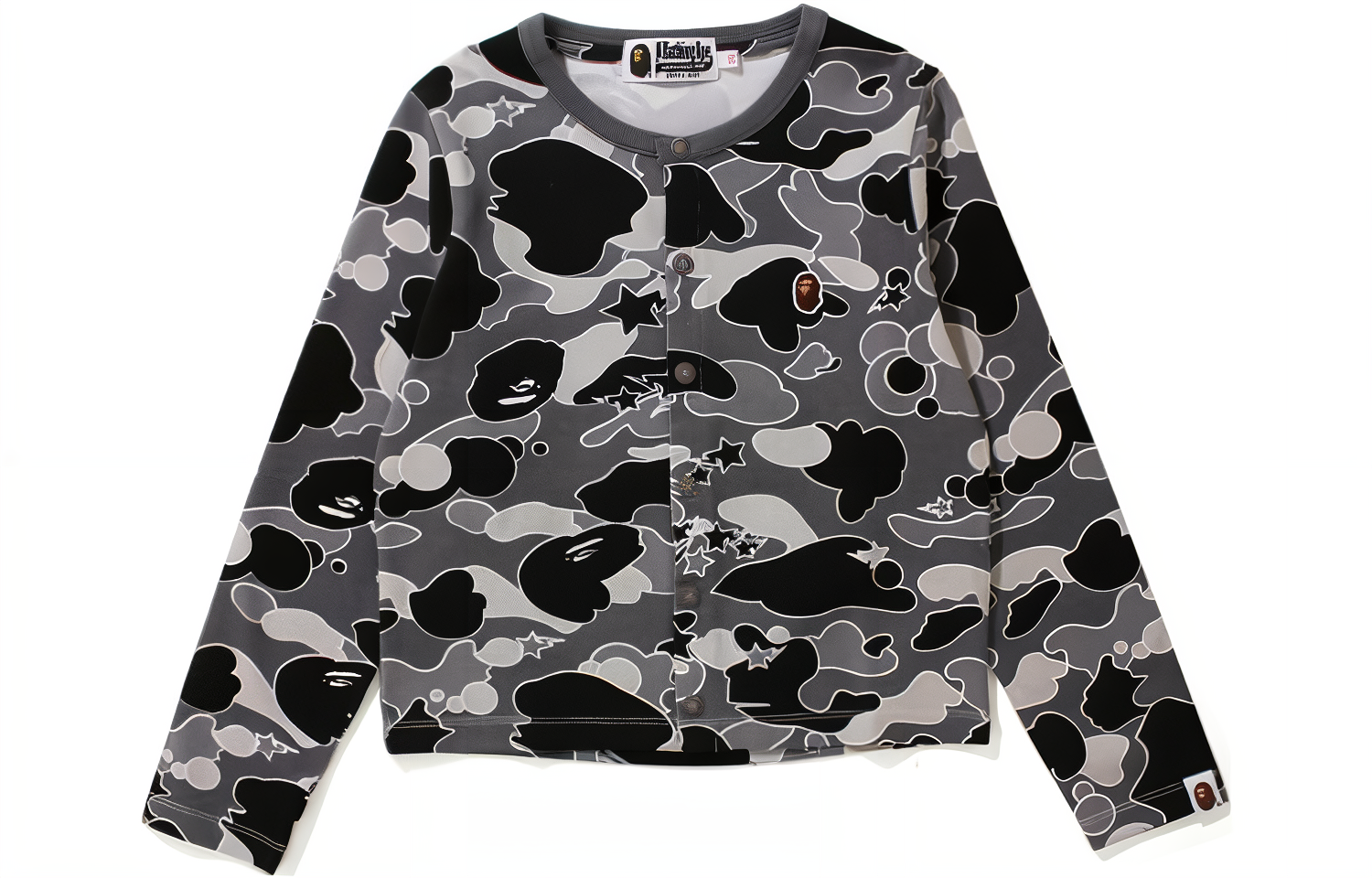 Order (W) 베이프 어 베이씽 에이프 루즈핏 카모 로고 싱글브레스트 가디건 자켓. 0ZXJKW211501H