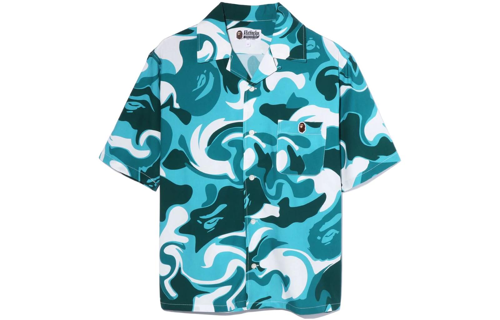 (Women) Bape A BATHING APE  Marble Camo Short Sleeve Shirt 1I30-232-001 圖 2