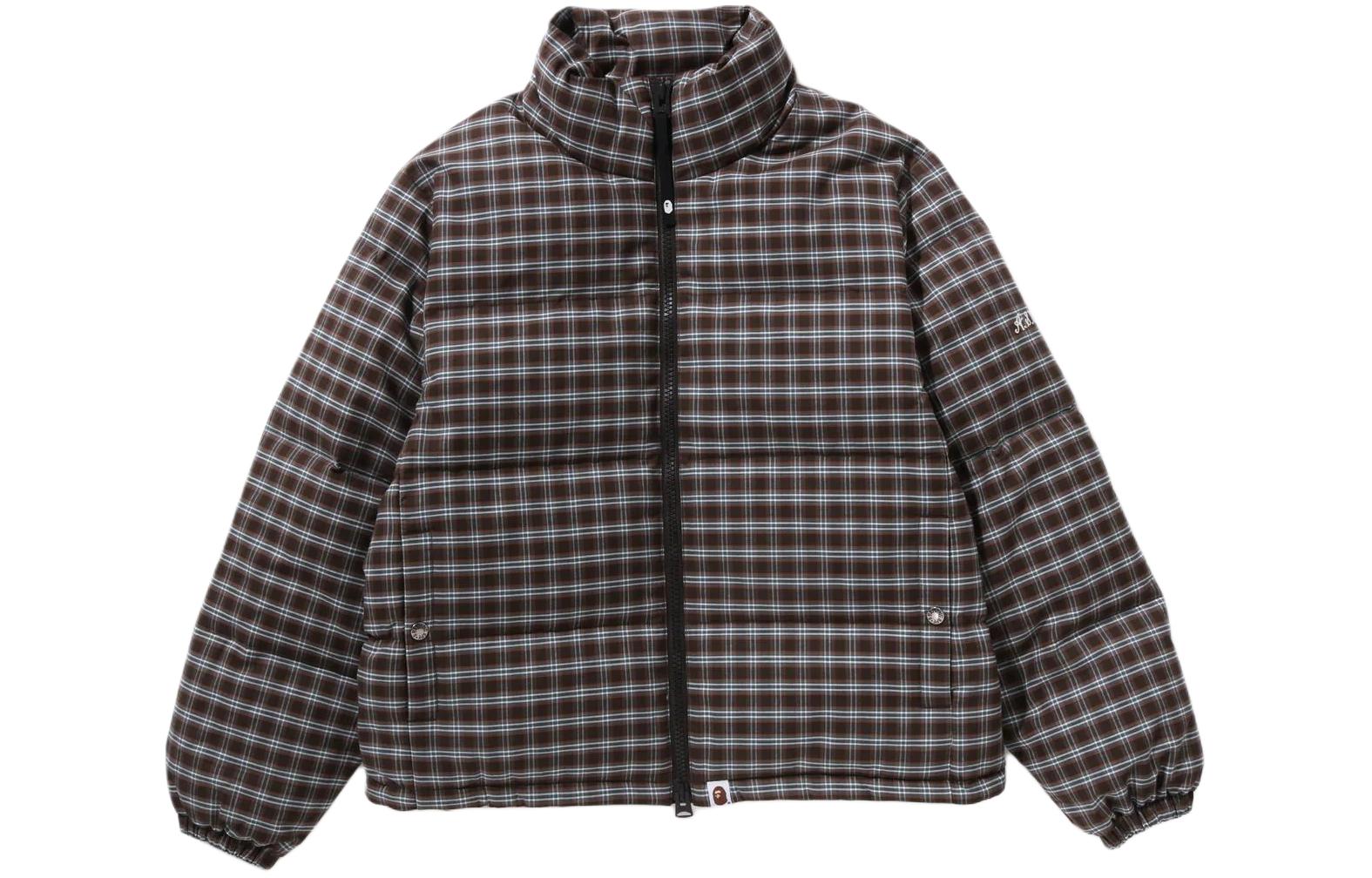 (Women) Bape A BATHING APE  Plaid Zip Pocket Down Jacket Brown. 1J80-244-001 圖 2