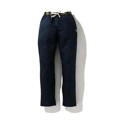 (Women) Bape A BATHING APE FW22 Camo Patchwork Pants with Head Embroidery Green. 0ZXPTW252504G