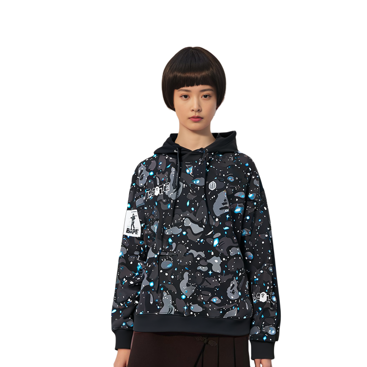 (Women) Bape A BATHING APE FW22  Glow-in-the-Dark Star Letter Print Hoodie 0ZXSWW214507E 圖 4
