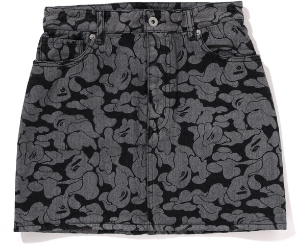 women-bape-a-bathing-ape-fw-24-camo-letter-print-denim-skirt-black-0-zxskw-254001-n