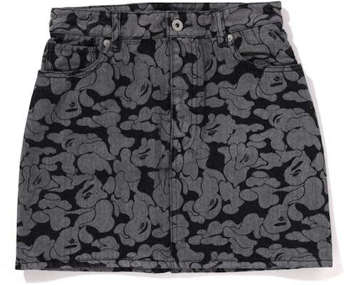 (W) Bape A BATHING APE FW24 迷彩字母印花牛仔裙 黑色 0ZXSKW254001N Buy (W) Bape A BATHING APE FW24 迷彩字母印花牛仔裙 黑色 0ZXSKW254001N