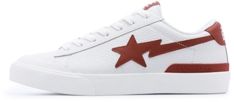 A BATHING APE 皮革 低筒繫帶 時尚板鞋 女款 白色 Shop A BATHING APE 皮革 低筒繫帶 時尚板鞋 女款 白色