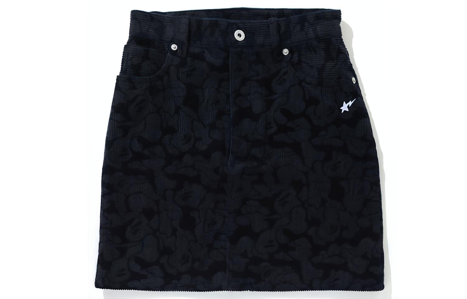 (Women) Bape A BATHING APE Patterned Corduroy Casual Skirt for Women. 0ZXSKW255502H