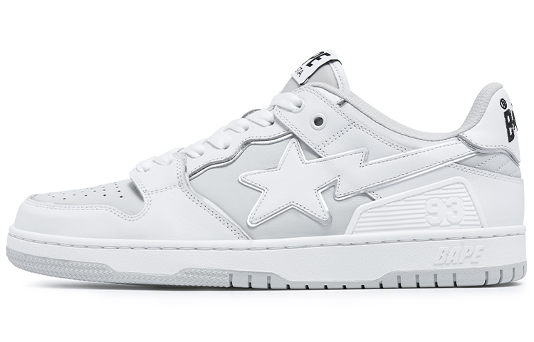 Shop BAPE A Bathing Ape SK8 Sta Gris Oro Blanco 1J30-291-025