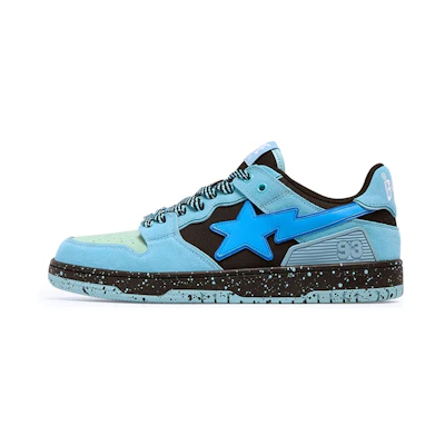 (W) BAPE A BATHING APE SK8 Low 'Leather Round Toe Lace-Up'