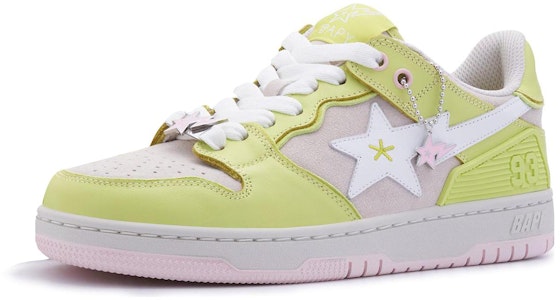 BAPY x A BATHING APE SK8 皮革系带低帮圆头時尚板鞋 女款 亮綠色 Order BAPY x A BATHING APE SK8 皮革系带低帮圆头時尚板鞋 女款 亮綠色