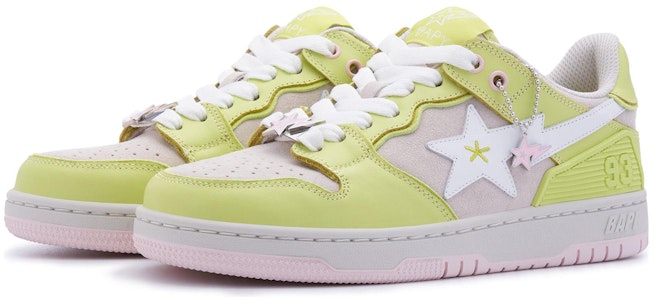 BAPY x A BATHING APE SK8 皮革系带低帮圆头時尚板鞋 女款 亮綠色 Lookbook BAPY x A BATHING APE SK8 皮革系带低帮圆头時尚板鞋 女款 亮綠色