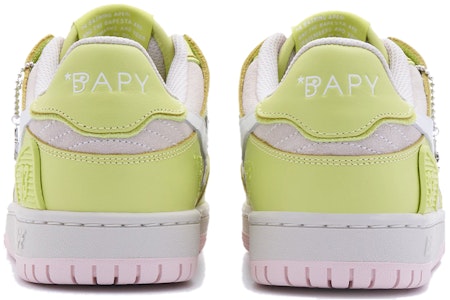 BAPY x A BATHING APE SK8 皮革系带低帮圆头時尚板鞋 女款 亮綠色 Shop BAPY x A BATHING APE SK8 皮革系带低帮圆头時尚板鞋 女款 亮綠色