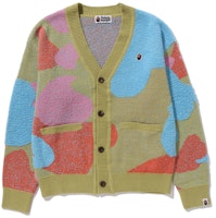 (Women) Bape A BATHING APE SS24 Camouflage Colorblock Knit Cardigan. 0ZXKNW220001M (Women) Bape A BATHING APE SS24 Camouflage Colorblock Knit Cardigan. 0ZXKNW220001M