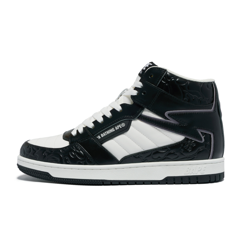 (W) BAPE A BATHING APE Star Embossed Mid-Top Sneaker 'Embossed Logo'