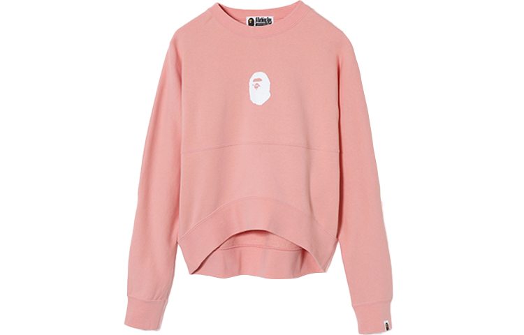 (Women) BAPE Ape Head Print Pullover Sweatshirt Women’s Pink 0ZXSWW213509C