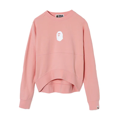 (Women) BAPE Ape Head Print Pullover Sweatshirt Women’s Pink 0ZXSWW213509C