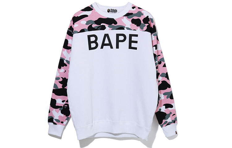 Order (W) Sudadera Casual de Manga Larga BAPE Camo con Letras y Diseño Patchwork 0ZXSWW13503XD