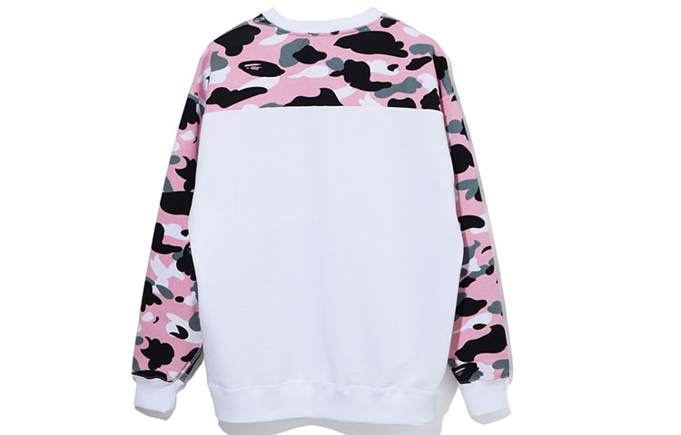 Lookbook (W) Sudadera Casual de Manga Larga BAPE Camo con Letras y Diseño Patchwork 0ZXSWW13503XD