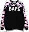 Shop (W) Sudadera Casual de Manga Larga BAPE Camo con Letras y Diseño Patchwork 0ZXSWW13503XD