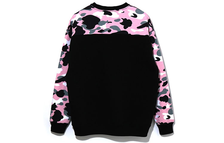 Purchase (W) Sudadera Casual de Manga Larga BAPE Camo con Letras y Diseño Patchwork 0ZXSWW13503XD