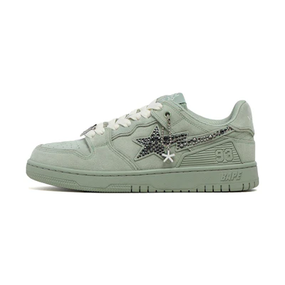 (W) BAPE BAPY A BATHING APE Low Top 'CMFT Green'