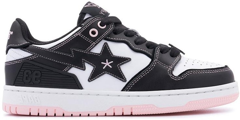 (Women) BAPE BAPY x A BATHING APE SK8 Low 'Leather Lace-Up Round-Toe Black White Pink' BPYSNSN0096XJ Order (Women) BAPE BAPY x A BATHING APE SK8 Low 'Leather Lace-Up Round-Toe Black White Pink' BPYSNSN0096XJ