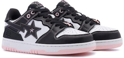 (W) BAPE BAPY x A BATHING APE 黑白粉色低帮皮革系带圆头滑板鞋 BPYSNSN0096XJ Shop (W) BAPE BAPY x A BATHING APE 黑白粉色低帮皮革系带圆头滑板鞋 BPYSNSN0096XJ