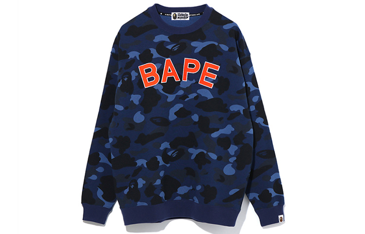 (Women) BAPE Camo Crewneck Sweatshirt with Letter Print 0ZXSWW213508E