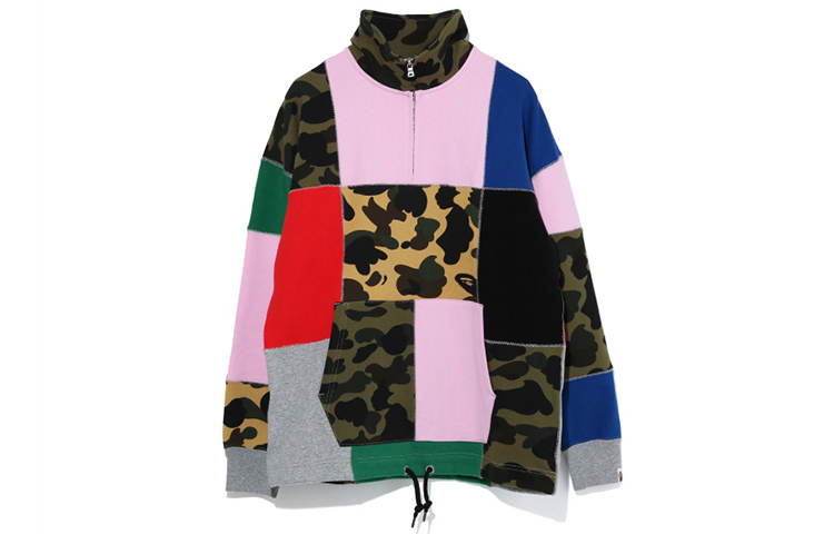 (Women) BAPE Color Camo Print Colorblock Hoodie Multicolor 0ZXSWW213503E