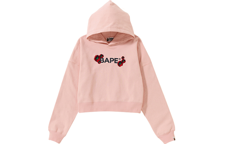 (Women) BAPE Cropped Hoodie with Floral Embroidery 0ZXSWW214502C
