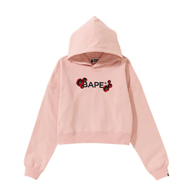 (Women) BAPE Cropped Hoodie with Floral Embroidery 0ZXSWW214502C
