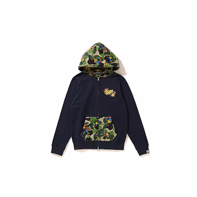 (Women) BAPE Floral Camo Letter Print Hoodie Jacket 0ZXSWW115502E