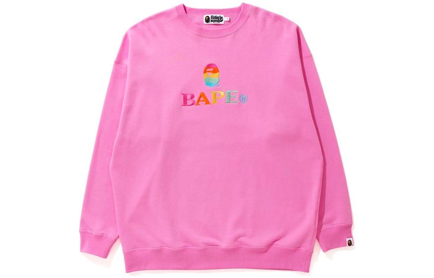 (Women) BAPE FW22 Solid Color Rainbow Ape Crewneck Pullover Sweatshirt . 0ZXSWW213504G 圖 3