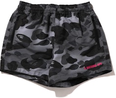(Women) BAPE Grid Camo Full-Print Casual Shorts Fashion. 1I80-253-002 (Women) BAPE Grid Camo Full-Print Casual Shorts Fashion. 1I80-253-002