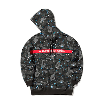 (Women) BAPE Loose Fit Galaxy Camo Hoodie with Contrasting Letter Design 0ZXSWW214507C