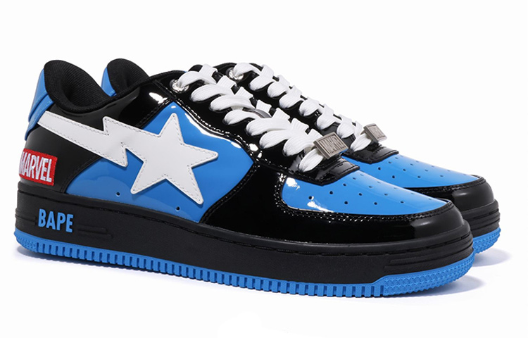 Shop (W) BAPE MARVEL x A BATHING APE STA Low 'Venom Negro Azul Blanco' 1I73-291-915