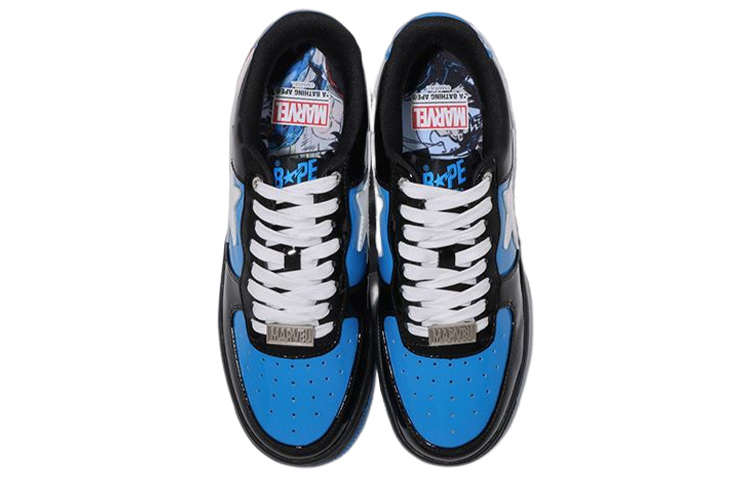 Details for (W) BAPE MARVEL x A BATHING APE STA Low 'Venom Negro Azul Blanco' 1I73-291-915